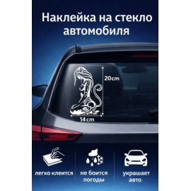 Наклейка Девушка узорах 14х20 см с монтажной пленкой
