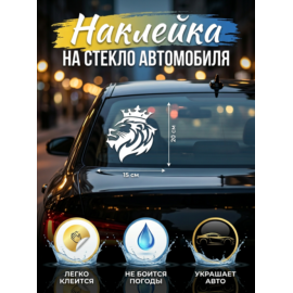 Наклейка на авто "Лев" 20х15 см 2 шт